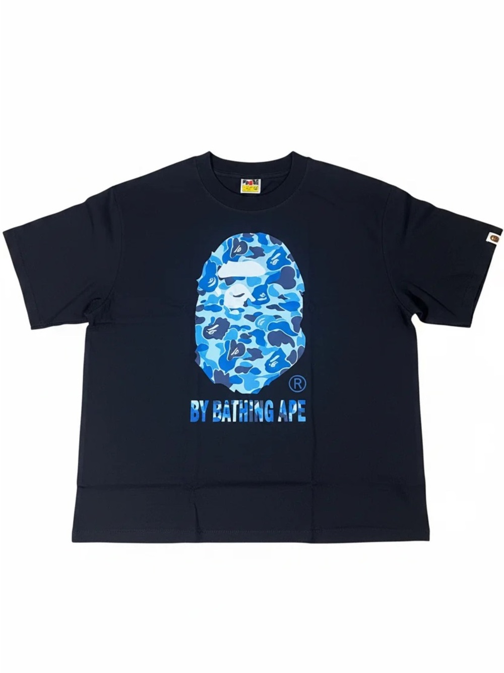 BAPE Blue Camo Ape Head Logo Tee